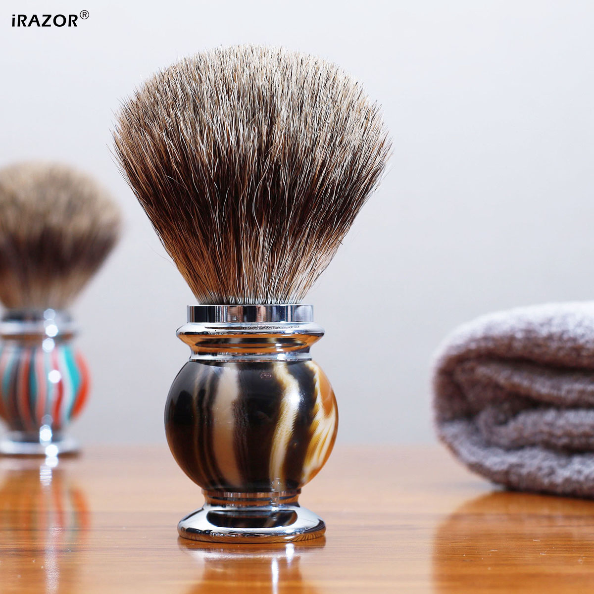 Men'S Grooming Essentials - فرشاة حلاقة iRAZOR Silvertip للرجال، فرشاة