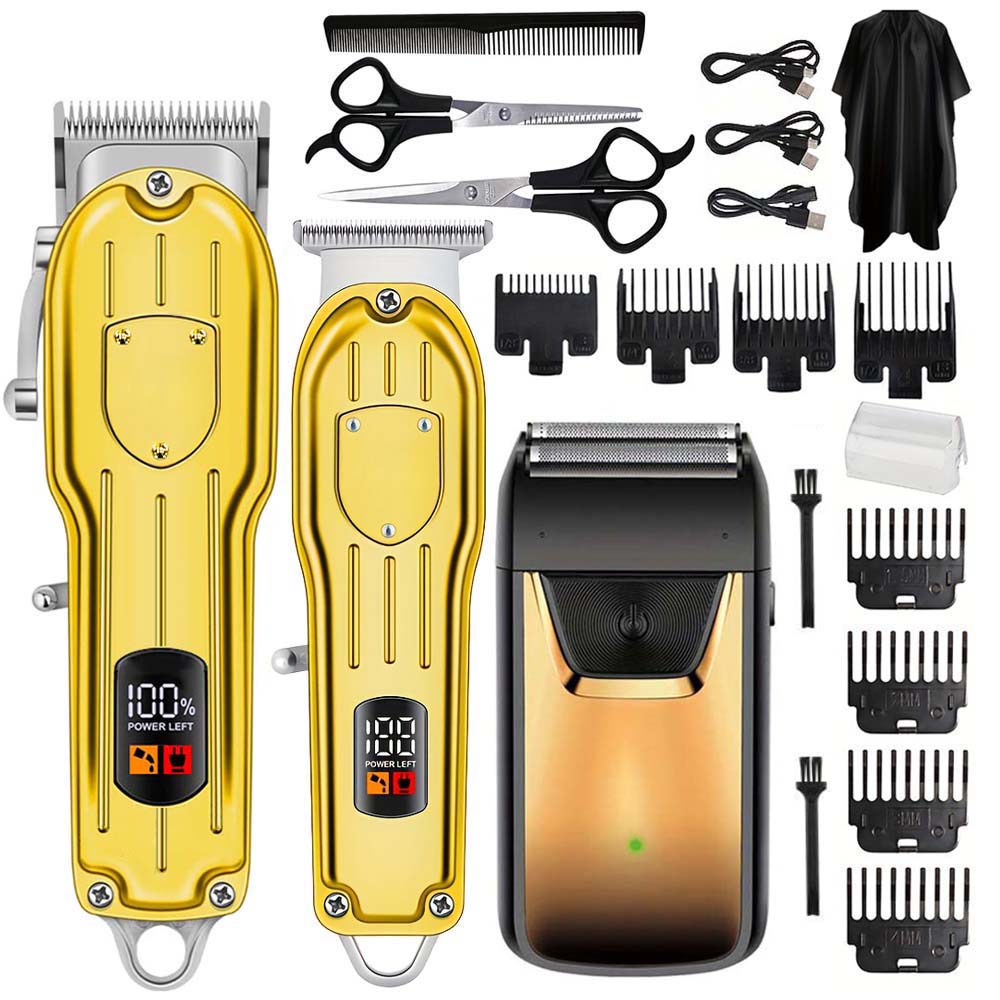 Men'S Grooming Essentials - مجموعة قص الشعر الاحترافية مع شاشة