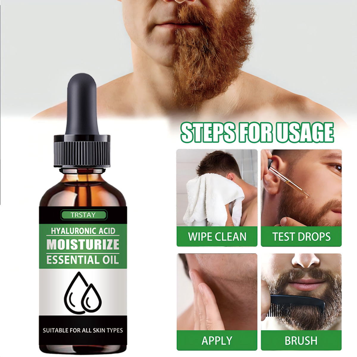 100% طبيعي تسريع شعر الوجه تنم - مراجعة Men'S Grooming Essentials وسعره