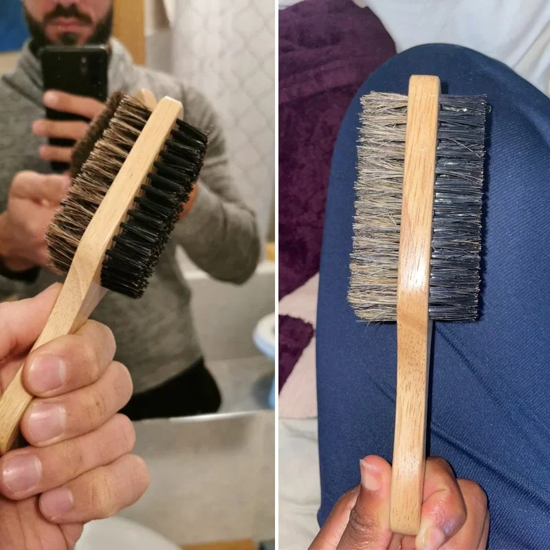 فرشاة لحية بمقبض خشبي طبيعي وش - مراجعة Men'S Grooming Essentials وسعره